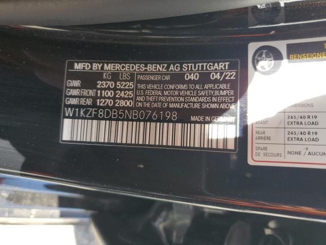 W1KZF8DB5NB076198 Mercedes-Benz m274
