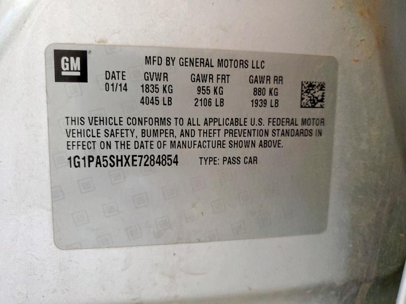 1G1PA5SHXE7284854 Chevrolet CRUZE LS