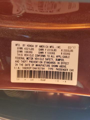 1HGCR2F10HA192784 Honda k24w1