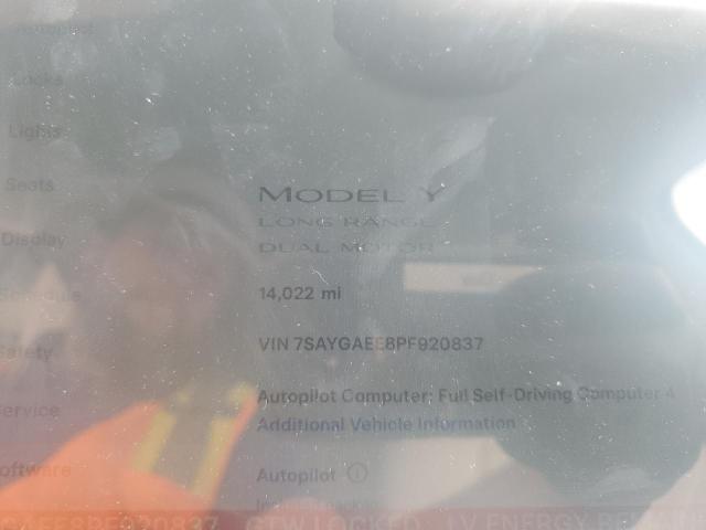 7SAYGAEE8PF920837 Tesla Model Y