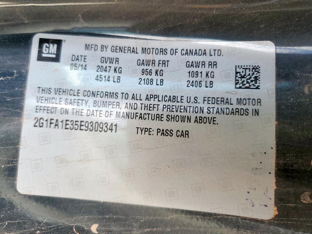 2G1FA1E35E9309341 Chevrolet lfx