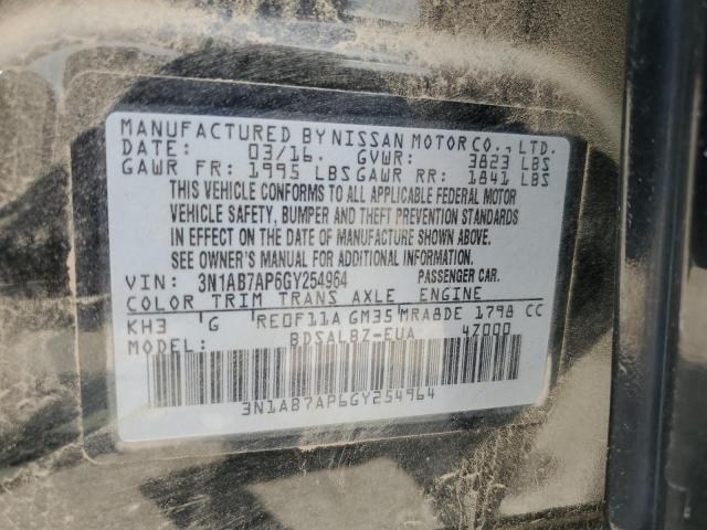 3N1AB7AP6GY254964 Nissan SENTRA S