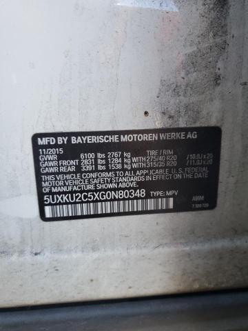 5UXKU2C5XG0N80348 BMW X6 XDRIVE3