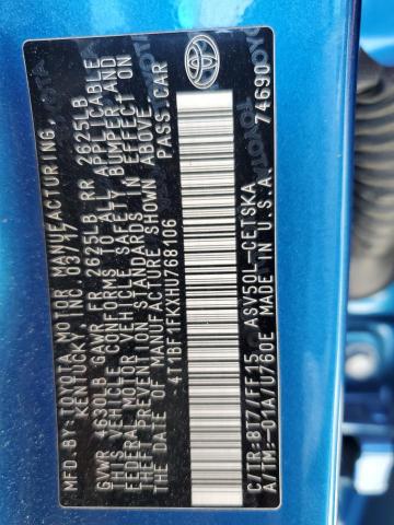 4T1BF1FKXHU768106 Toyota 2ar-fe