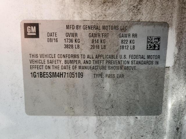 1G1BE5SM4H7105109 Chevrolet le2 -di: direct injection, vvt: variable valve timing, gen, alum