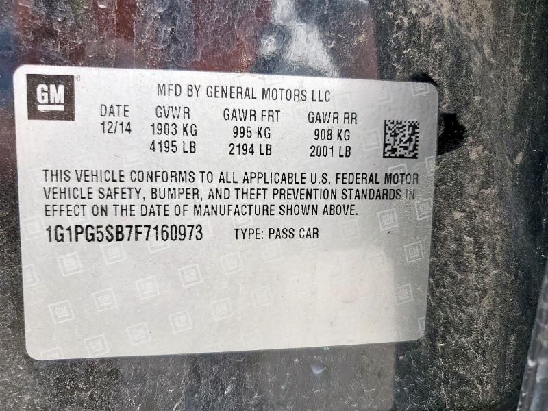 1G1PG5SB7F7160973 Chevrolet CRUZE LTZ