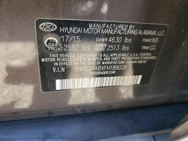 5NPE34ABXFH189028 Hyundai dohc t-gdi theta-ii