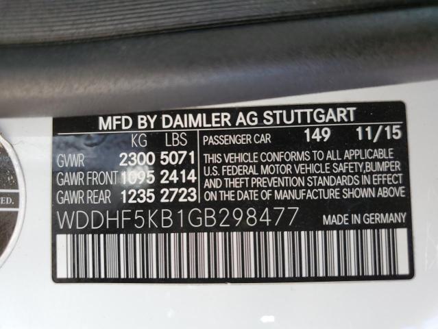 WDDHF5KB1GB298477 Mercedes-Benz E-Class
