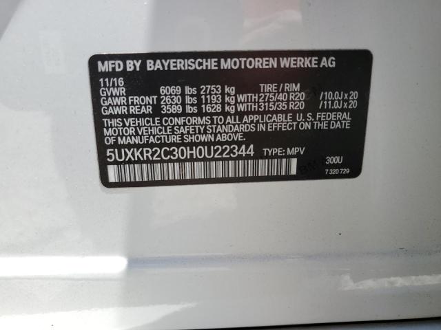 5UXKR2C30H0U22344 BMW 2017
