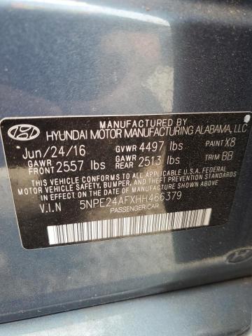 5NPE24AFXHH466379 Hyundai 2017