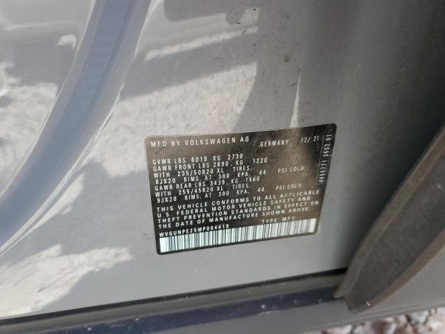 WVGUNPE25MP064419 Volkswagen 2021
