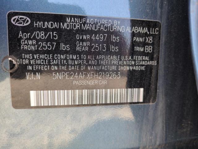 5NPE24AFXFH219263 Hyundai SONATA SE