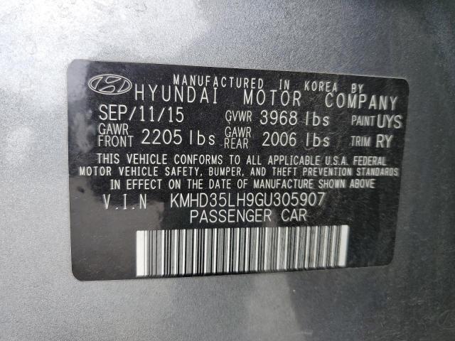KMHD35LH9GU305907 Hyundai ELANTRA GT