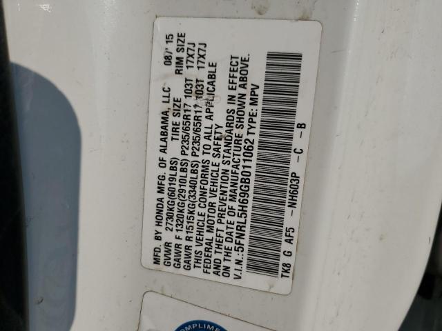 5FNRL5H69GB011062 Honda j35z8