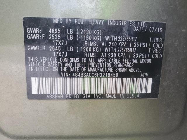 4S4BSACC6H3218450 Subaru u5