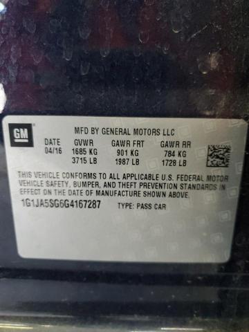 1G1JA5SG6G4167287 Chevrolet lwe - vvt, gme