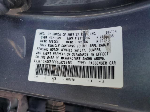 1HGCR2F56EA262481 Honda k24w1