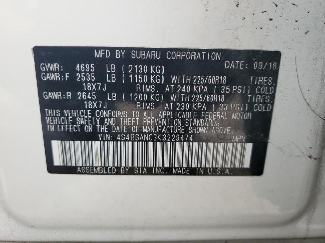 4S4BSANC3K3229474 Subaru na u5