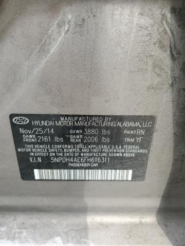 5NPDH4AE6FH616311 Hyundai dohc mpi nu