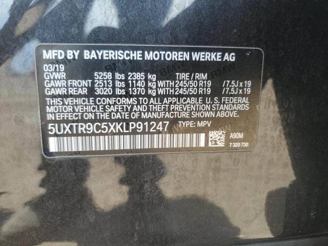 5UXTR9C5XKLP91247 BMW 2019