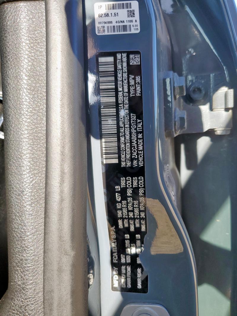 ZACCJAAB6HPG17327 Jeep RENEGADE S