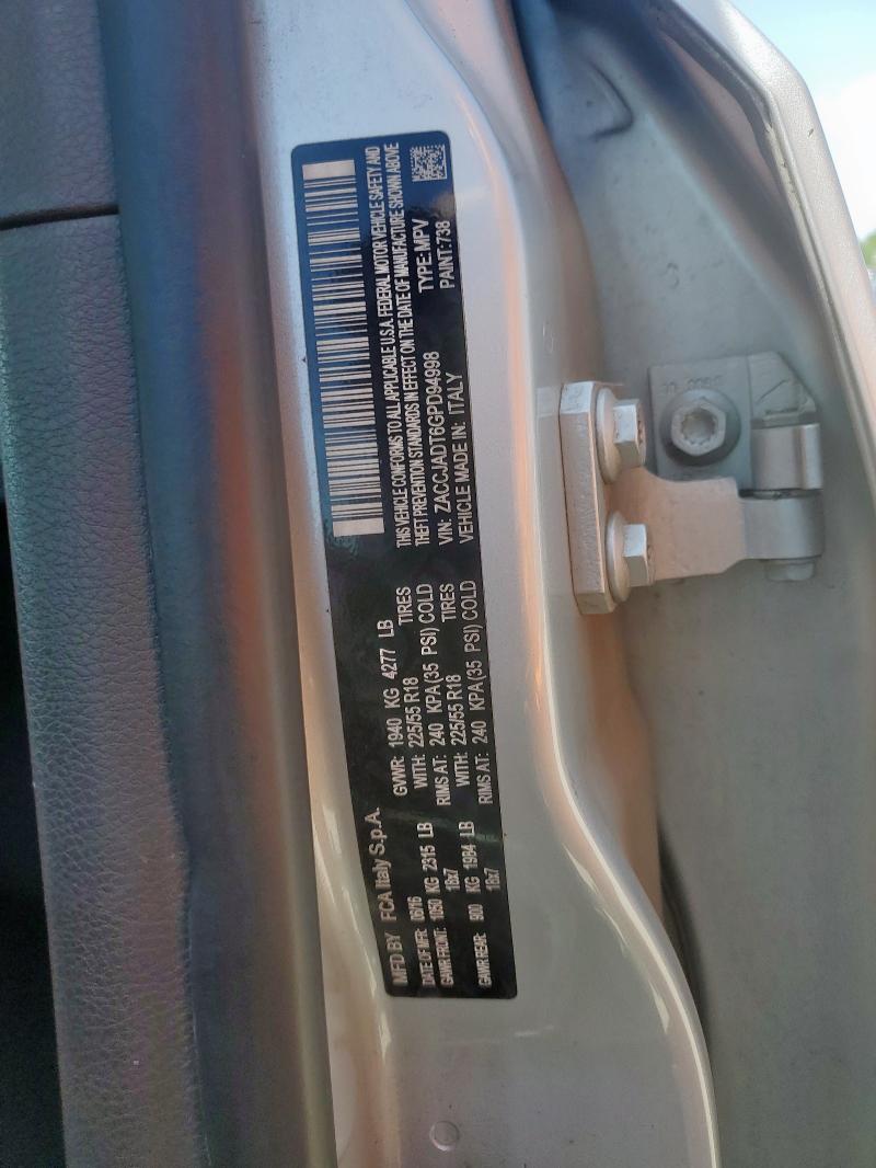 ZACCJADT6GPD94998 Jeep RENEGADE L