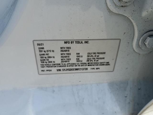 5YJYGDEE9MF213739 Tesla Model Y