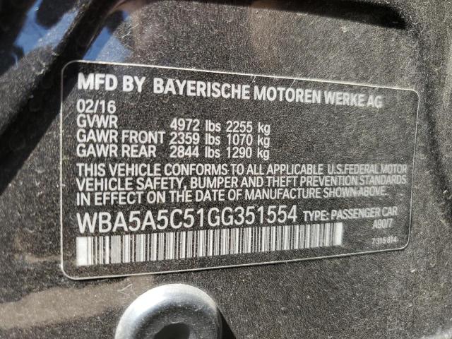 WBA5A5C51GG351554 BMW 2016