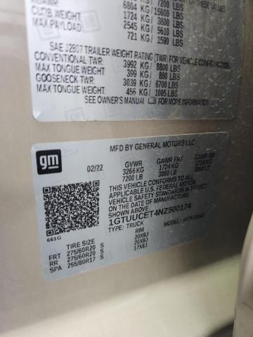1GTUUCET4NZ500174 GMC SIERRA K15