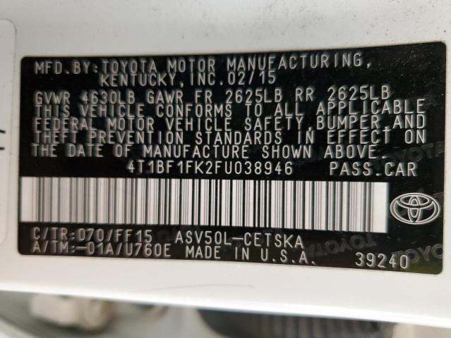 4T1BF1FK2FU038946 Toyota 2ar-fe