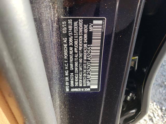 WP1AE2A2XFLA52551 Porsche Cayenne