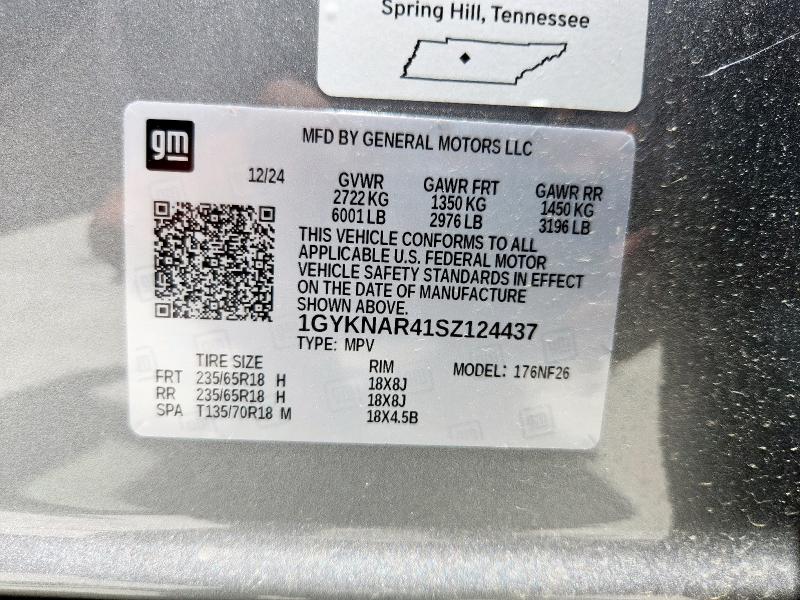 1GYKNAR41SZ124437 Cadillac XT5 LUXURY