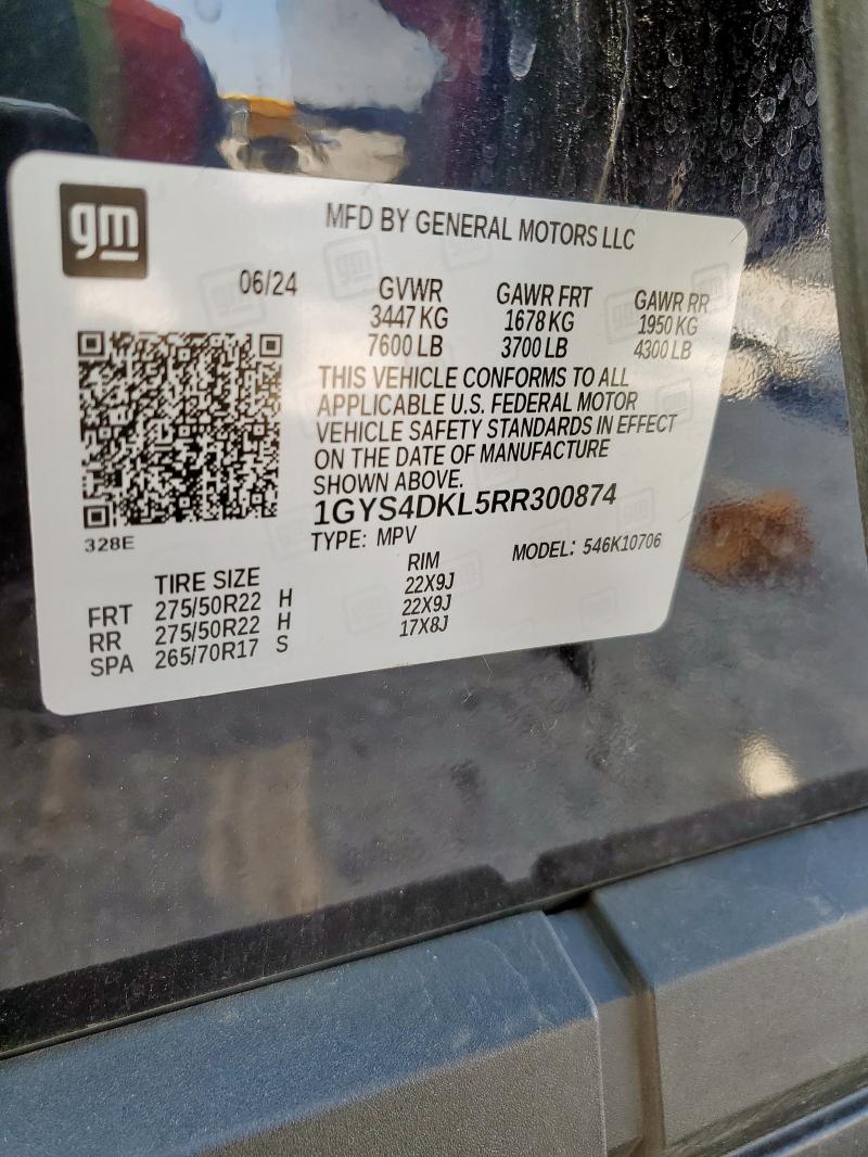 1GYS4DKL5RR300874 Cadillac ESCALADE P