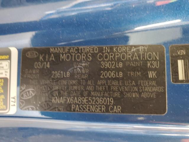 KNAFX6A89E5236019 KIA FORTE EX