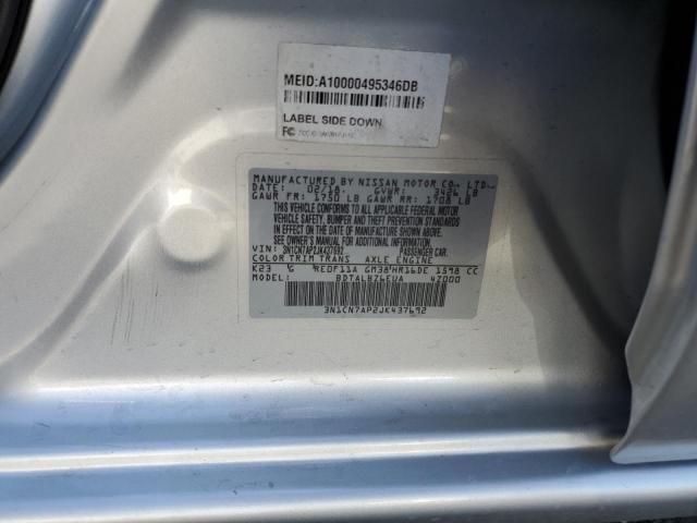 3N1CN7AP2JK437692 Nissan Versa