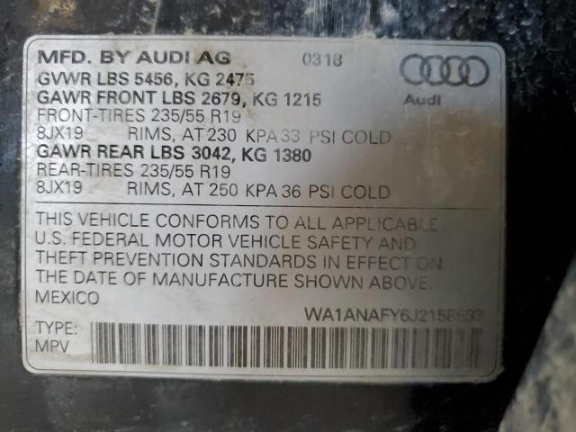 WA1ANAFY6J2158593 Audi 2018