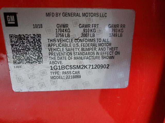 1G1BC5SM2K7120902 Chevrolet le2 -di: direct injection, vvt: variable valve timing, gen, alum