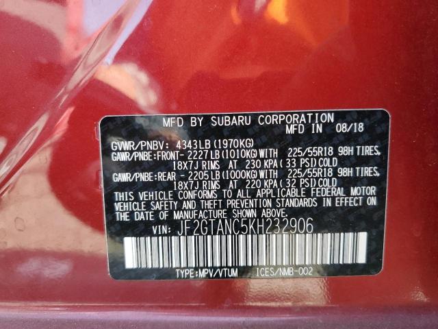 JF2GTANC5KH232906 Subaru naturally aspirated