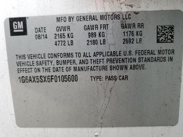 1G6AX5SX6F0105600 Cadillac CTS LUXURY
