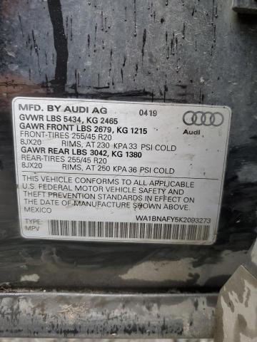WA1BNAFY5K2093273 Audi Q5