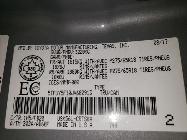 5TFUY5F10JX682913 Toyota 3ur-fe