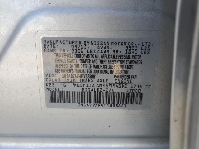 3N1AB7AP4FY335881 Nissan 2015