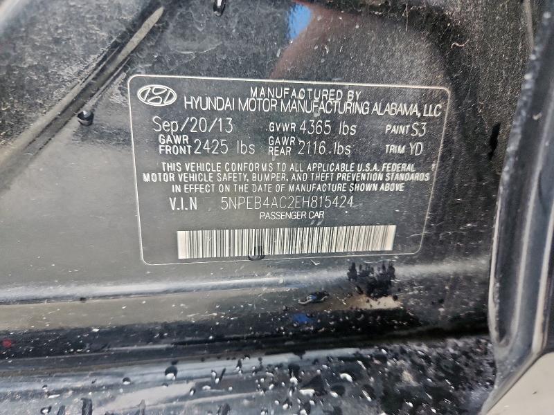 5NPEB4AC2EH815424 Hyundai SONATA GLS