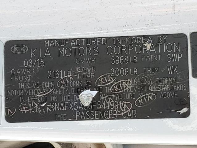 KNAFX5A86F5419910 KIA dohc gdi nu