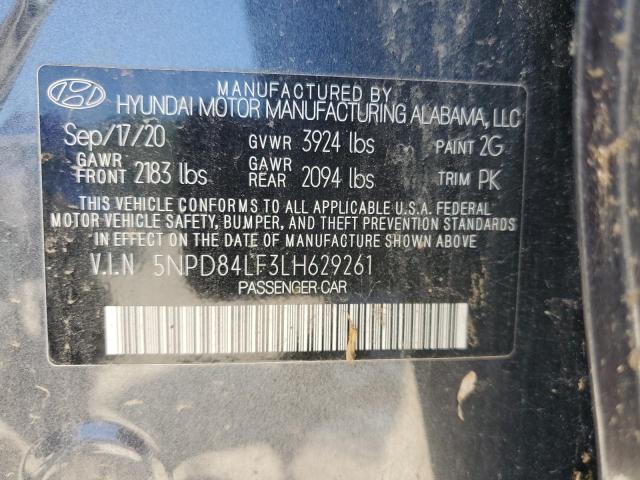 5NPD84LF3LH629261 Hyundai mpi nu