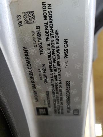 KL8CB6S99EC465283 Chevrolet SPARK LS