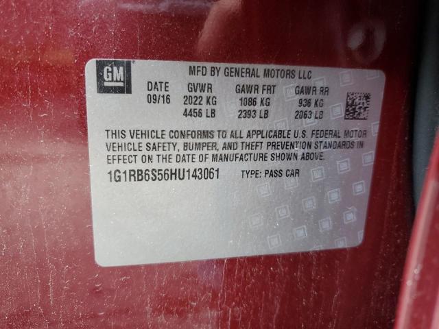 1G1RB6S56HU143061 Chevrolet l3a - di: direct injectio, vvt: variable valve timing, hybrid, gen 1