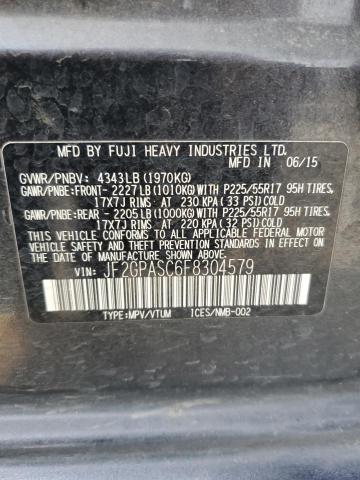 JF2GPASC6F8304579 Subaru 2.0l naturally aapirated