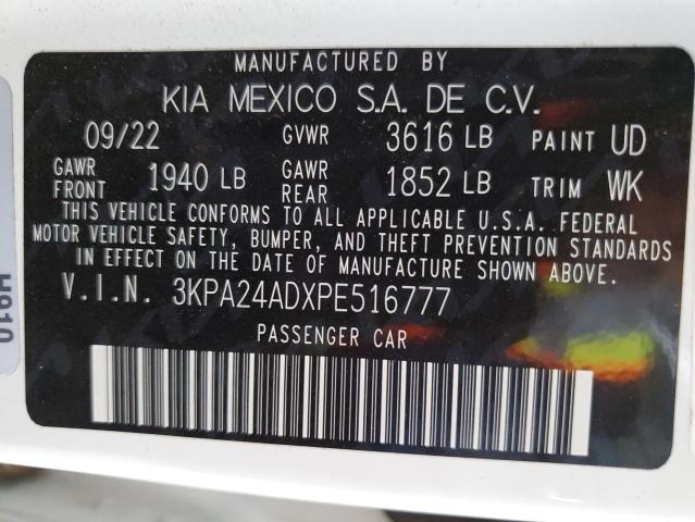 3KPA24ADXPE516777 KIA mpi gamma ii