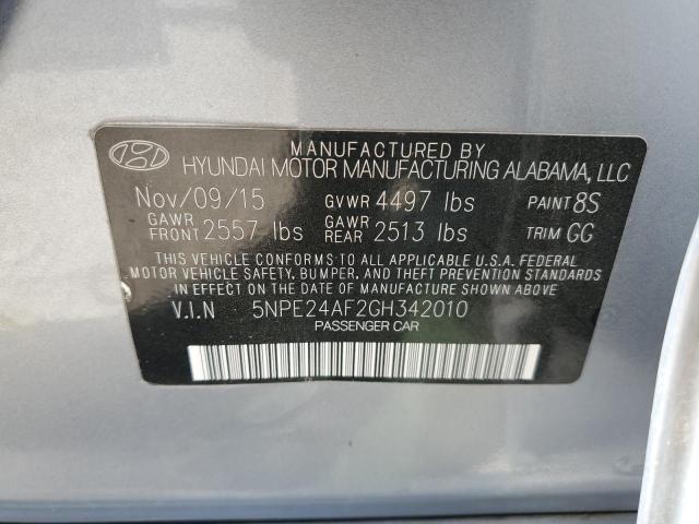 5NPE24AF2GH342010 Hyundai dohc gdi theta-ii